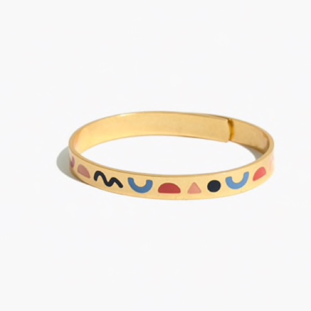 Madewell enamel glider bangle bracelet.